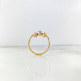 Anillo Tres Esferas 1.85gr / T7 3/4 / 5mm Bolas Diamantadas Tres Oros