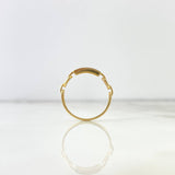 Anillo Placa Eslabon 1.95gr / T8 / Circones Blancos Oro Amarillo