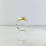 Anillo Sello Corazon 2.15gr / T7 1/2 / Rayado Tres Oros