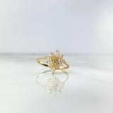 Anillo Corazón 15s 2gr / T6 1/2 / Circones Blancos Oro Amarillo
