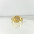 Anillo Sello Corazon 1.95gr / T7 / Rayado Tres Oros