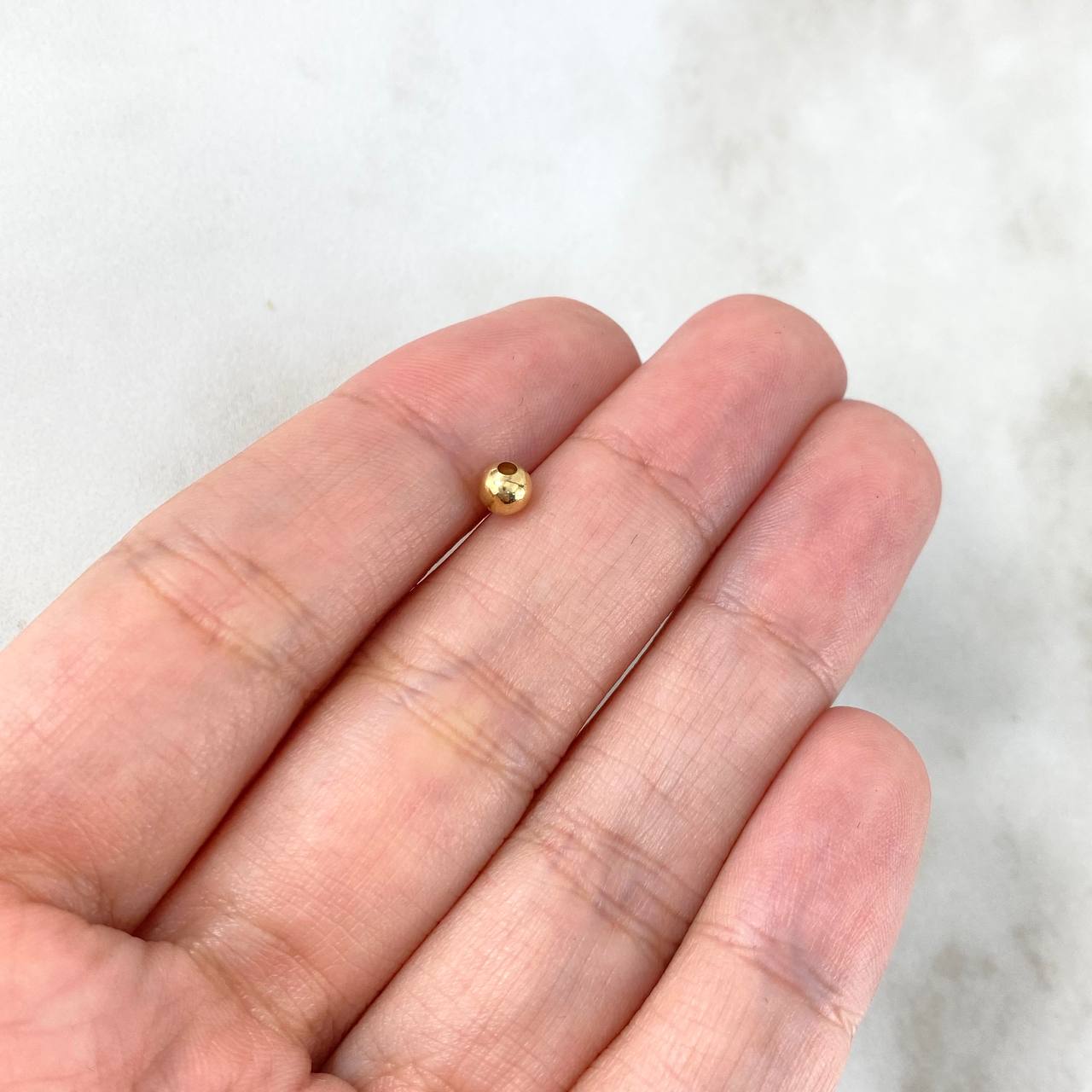 Bola Lisa 4mm Oro Amarillo $