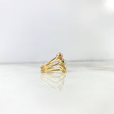 Anillo Tres Aros 1.85gr / T6 1/2 / 5-6mm Bolas Diamantadas Tres Oros *