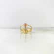 Anillo Tres Aros 1.85gr / T6 1/2 / 5-6mm Bolas Diamantadas Tres Oros *