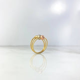 Anillo Tres Aros 1.85gr / T6 1/2 / 5-6mm Bolas Diamantadas Tres Oros *