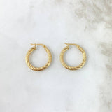 Candongas Mary 2.15gr / 2.3cm / Entorchadas Oro Amarillo *