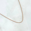 Cadena Militar 2.35gr / 50cm / 1mm Bolas Diamantada Oro Rosa +3 ©