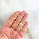 Cadena Lazo 1,1gr / 60cm + Dije Virgen Guadalupe 0,4gr / 1.8cm Oro Amarillo (Oferta)