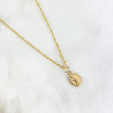 Cadena Lazo 1,1gr / 60cm + Dije Virgen Guadalupe 0,4gr / 1.8cm Oro Amarillo (Oferta)