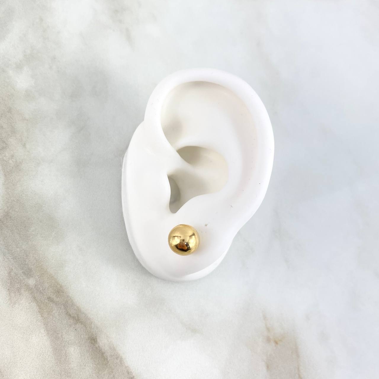 Topos Bola Lisa 0.85gr / 7mm Oro Amarillo 18K