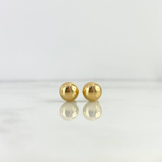 Topos Bola Lisa 0.85gr / 7mm Oro Amarillo 18K