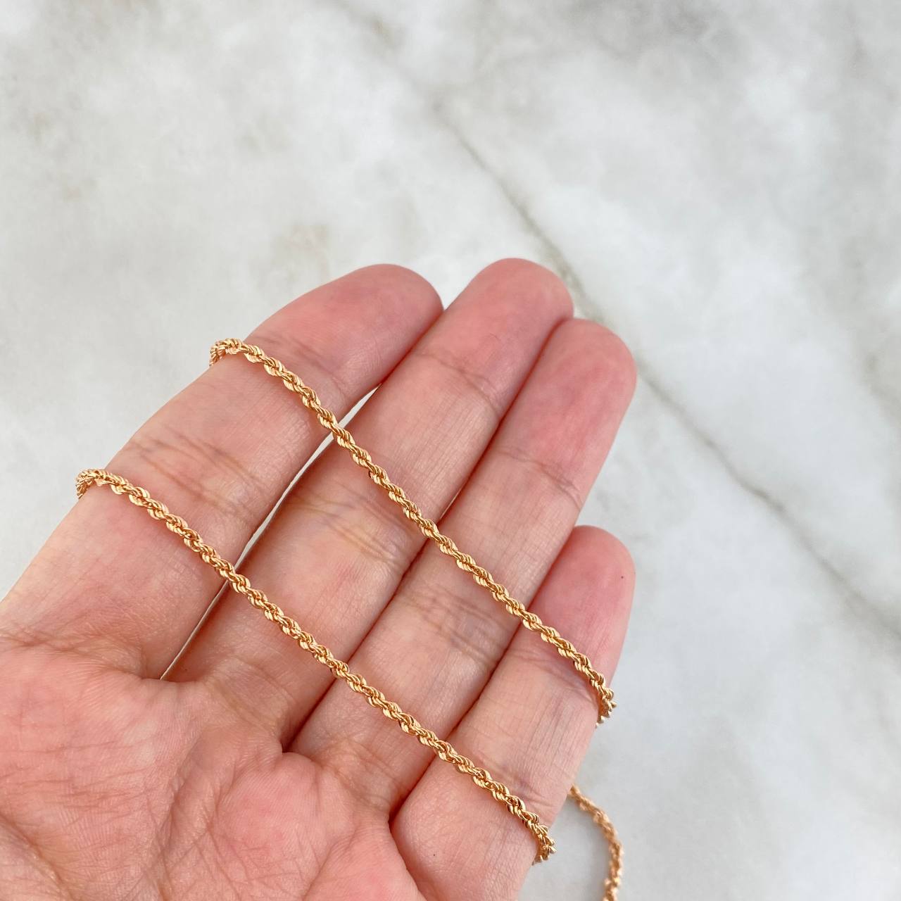 Cadena Lazo 1.95gr / 45cm / 2mm Oro Rosa +3
