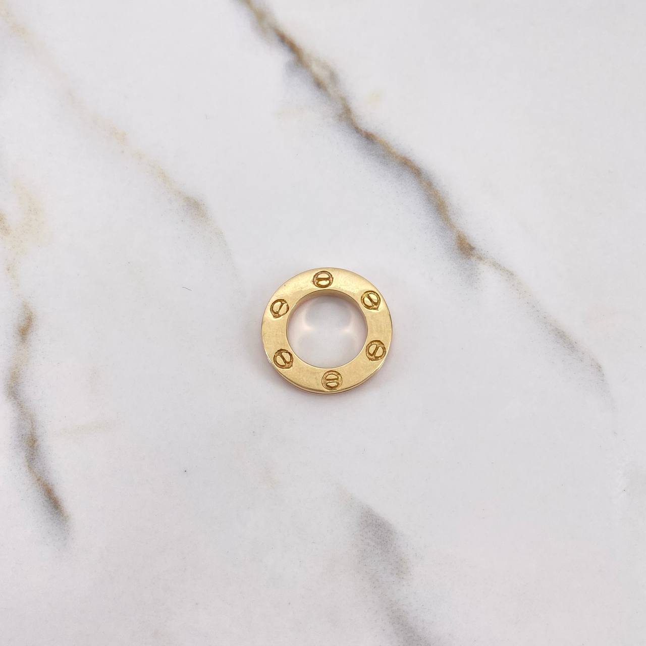 Dije Aro Tornillo 5gr / Circon Blanco Dos Oros Amarillo Rosa $