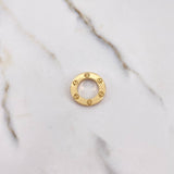 Dije Aro Tornillo 5gr / Circon Blanco Dos Oros Amarillo Rosa $