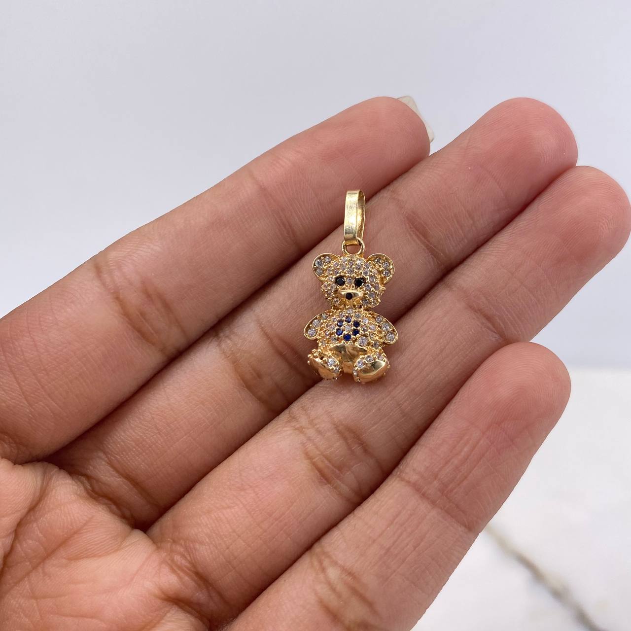 Dije Oso 1.75gr / 2cm / Circones Blancos Negros Azules Oro Amarillo $