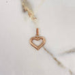 Dije Corazón Silueta 1.15gr / 2.4cm / Troquelado Oro Rosa $