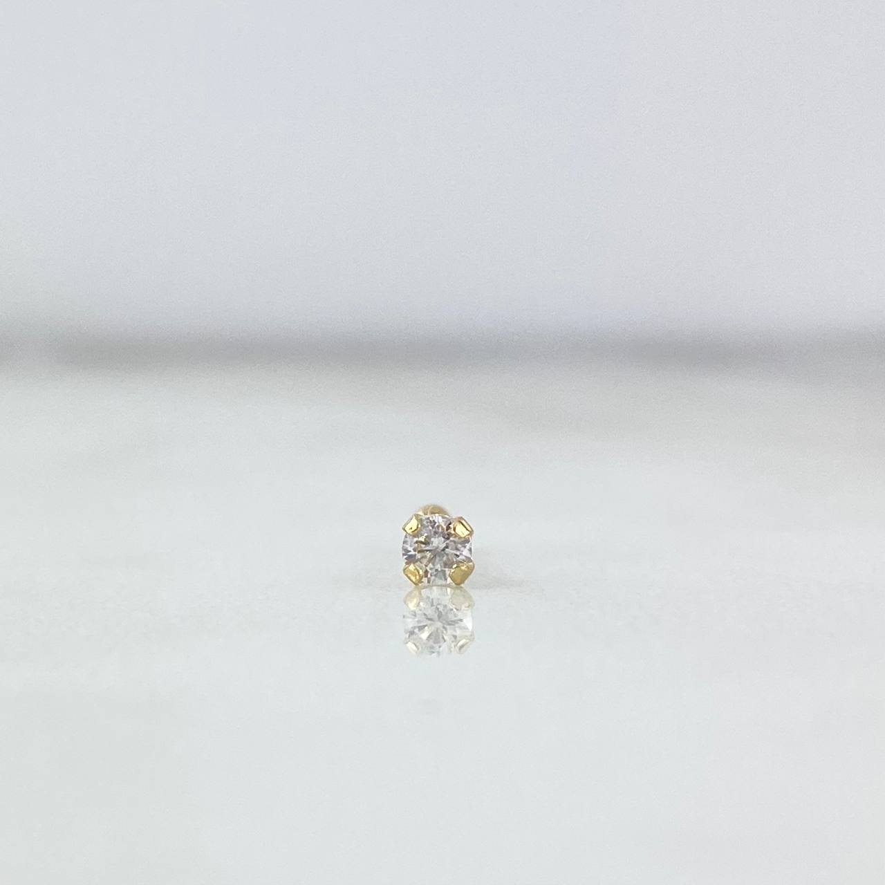 Piercing Chispa Lineal 0.15gr / 0.7cm / 1mm Circon Blanco Oro Amarillo (Joya)