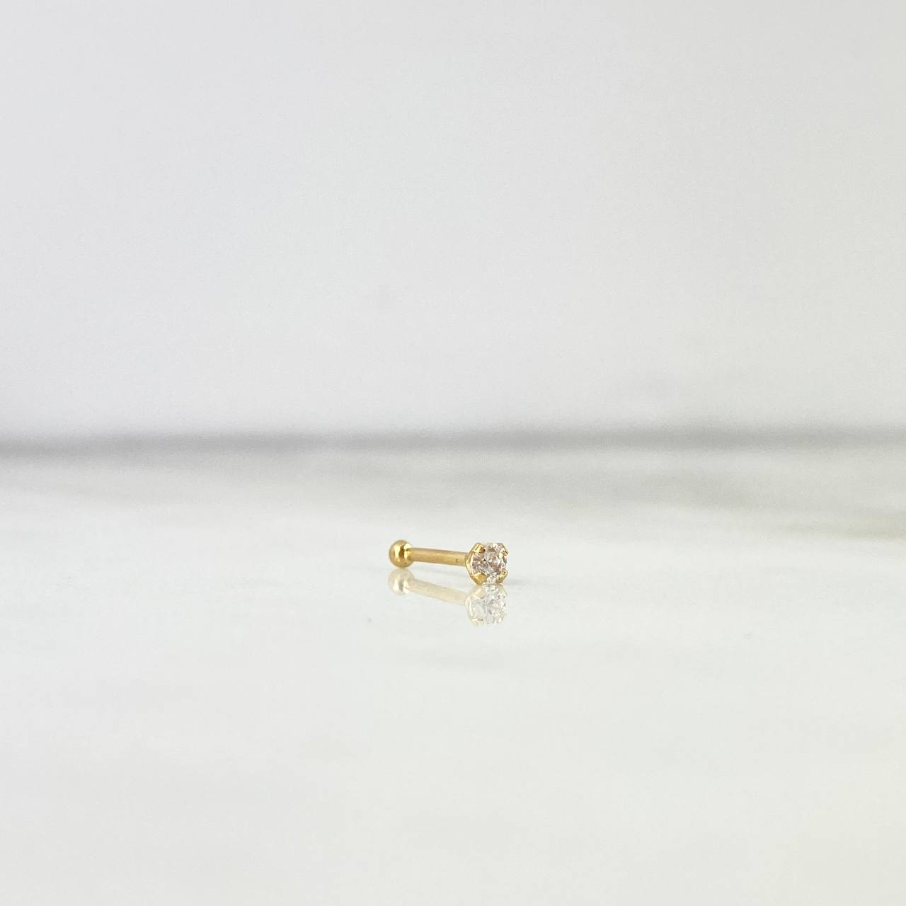 Piercing Chispa Lineal 0.15gr / 0.7cm / 1mm Circon Blanco Oro Amarillo (Joya)