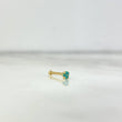 Piercing Chispa Lineal 0.15gr / 0.7cm / Circon Celeste Oro Amarillo (Joya) ©