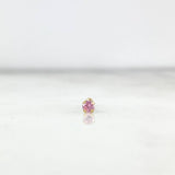 Piercing Chispa Lineal 0.15gr / 0.7cm / 1mm Circon Rosa Oro Amarillo (Joya)