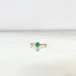 Piercing Aro Simulador 0.2gr / 1cm / 1mm Circon Celeste Oro Amarillo (Joya)