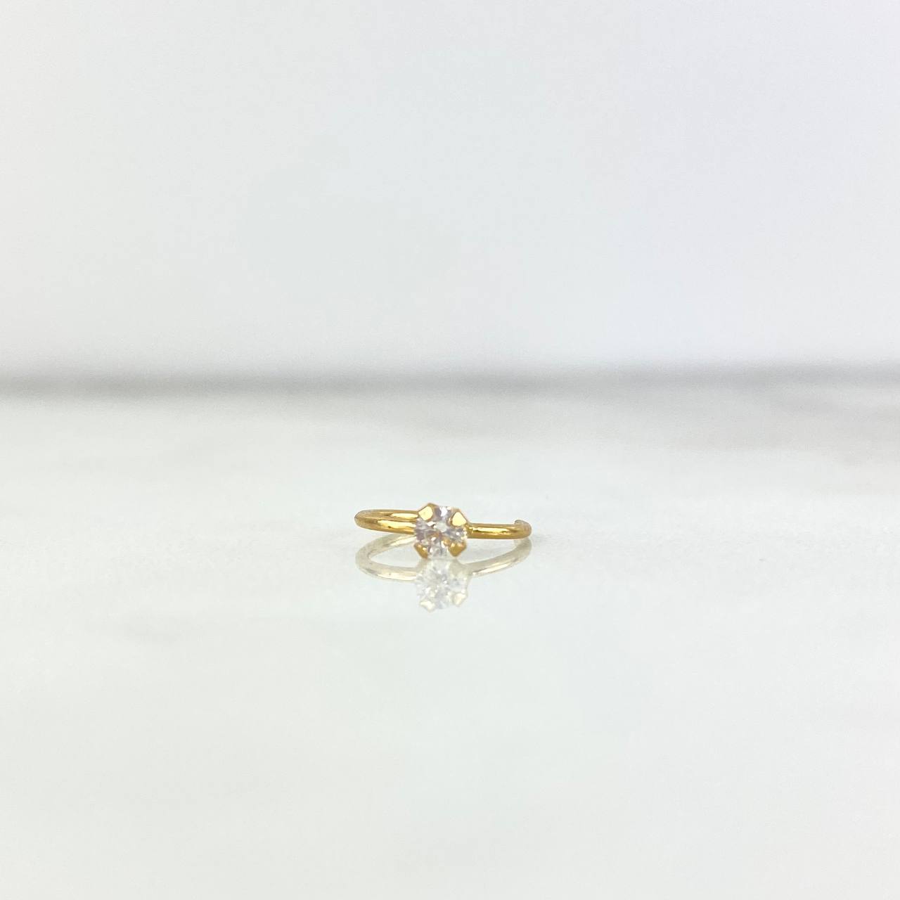 Piercing Aro Simulador 0.2gr / 1cm / 1mm Circon Blanco Oro Amarillo (Joya)