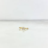 Piercing Aro Simulador 0.2gr / 1cm / 1mm Circon Blanco Oro Amarillo (Joya)
