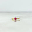 Piercing Aro Simulador 0.2gr / 1cm / 1mm Circon Fucsia Oro Amarillo (Joya)