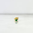 Piercing Chispa Lineal 0.25gr / 0.7cm / Circon Verde Broche Mariposa Oro Amarillo (Joya) ©