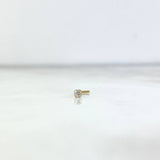 Piercing Chispa Recta 0.1gr / 0.7cm / Circon Blanco Oro Amarillo (Joya)