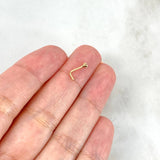Piercing Chispa Recta 0.1gr / 0.7cm / Circon Blanco Oro Amarillo (Joya)