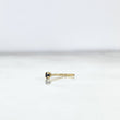 Piercing Chispa Recta 0.1gr / 0.7cm / 0.5mm Circon Negro Oro Amarillo (Joya)