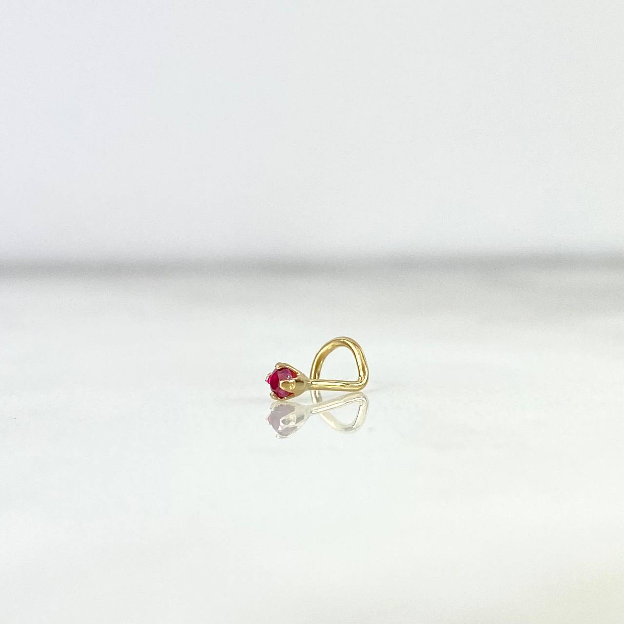 Piercing Chispa Curva 0.1gr / 0.7cm / 0.5mm Circon Fucsia Oro Amarillo (Joya)