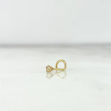 Piercing Chispa Curva 0.1gr / 0.7cm / 0.5mm Circon Blanco Oro Amarillo (Joya)