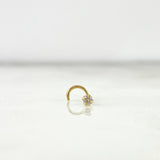 Piercing Chispa Curva 0.15gr / 0.7cm / Circon Blanco Oro Amarillo (Joya) *