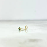 Piercing Chispa Curva 0.1gr / 0.7cm / 0.5mm Circon Verde Oro Amarillo (Joya)