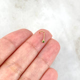 Piercing Chispa Curva 0.1gr / 0.7cm / 0.5mm Circon Verde Oro Amarillo (Joya)