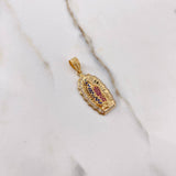 Dije Virgen de Guadalupe 5.5gr / 3.5cm / Circones Fucsias Azules Blancos Oro Amarillo $