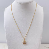 Cadena Veneciana 1.4gr / 50cm + Dije GC Circones Blancos 0.55gr / 1.5cm / Oro Amarillo (Oferta) $