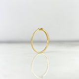 Anillo Fe 1.05gr / T7 1/4 / Circones Blancos Oro Amarillo