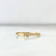 Anillo Fe 0.95gr / T7 1/4 / Circones Blancos Oro Amarillo