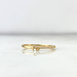 Anillo Fe 1.05gr / T7 1/4 / Circones Blancos Oro Amarillo