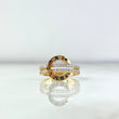 Anillo Aro Rustico 3.5gr / T7 1/2 / Circones Blancos Oro Amarillo