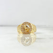 Anillo Herradura Caballo 3.85gr / T7 / Circones Blancos Oro Amarillo