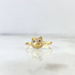 Anillo Oso 1.55gr / T7 / Circones Blancos Ojos Azules Oro Amarillo