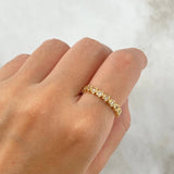 Anillo Estrellas Churumbela 3.75gr / T7 1/4 / Circones Blancos Oro Amarillo
