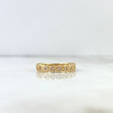 Anillo Estrellas Churumbela 3.75gr / T7 1/4 / Circones Blancos Oro Amarillo