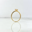 Anillo Solitario Churumbela Flor 1.85gr / T7 3/4 / Circones Blancos Oro Amarillo