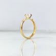 Anillo Solitario Tres Rayas 1.5gr / T7 3/4 / Circon Blanco Oro Amarillo