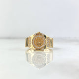 Anillo Corona RX 4.5gr / T7 1/2 / Circones Blancos Oro Amarillo